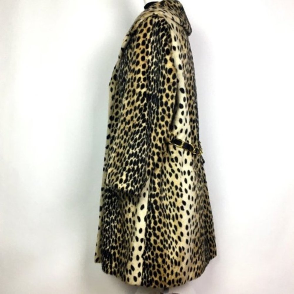 Vintage Faux Fur Leopard Sportowne Safari Coat - Picture 4 of 6